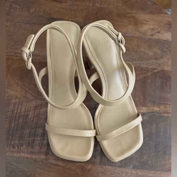 Vince Shoes - Vince |Shoes| Luella Ankle Strap Sandal Nude Heels Women's 7.5